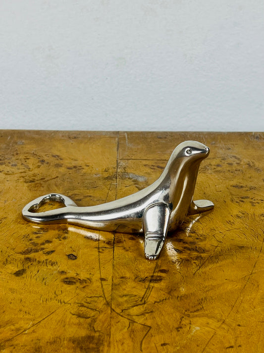Silver-plated Seal Bottle Opener